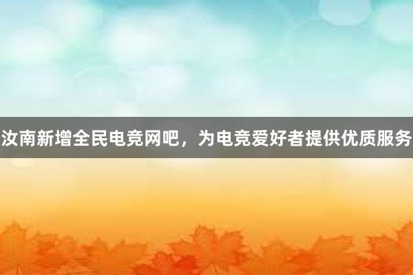 汝南新增全民电竞网吧，为电竞爱好者提供优质服务